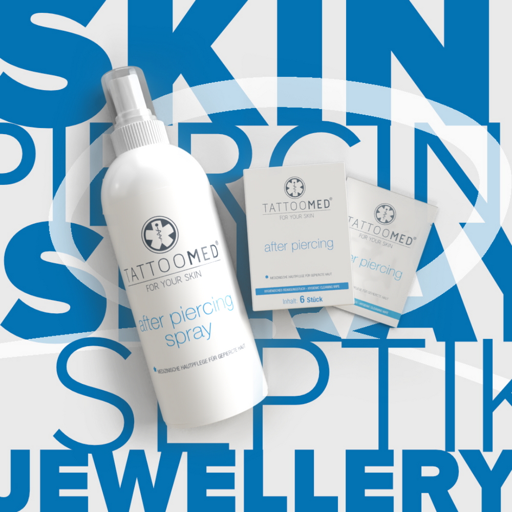 TattooMed  100% Vegan Piercing nazorg. Piercing spray 75ml met piercing wipe