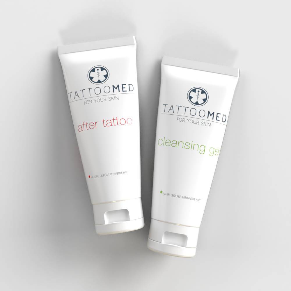 TattooMed after tattoo crème, cleansing gel zeep