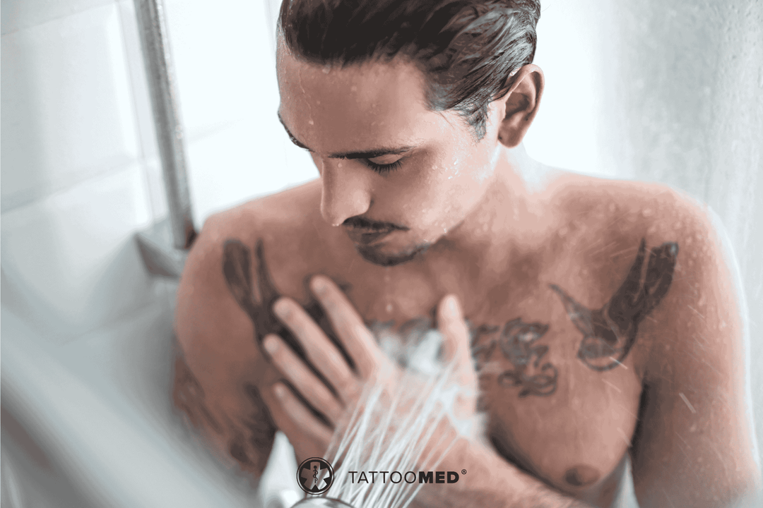 Mag je douchen met je net gezette tattoo?